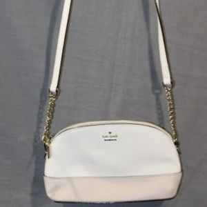 Kate Spade White and Cream Cross Body Purse
